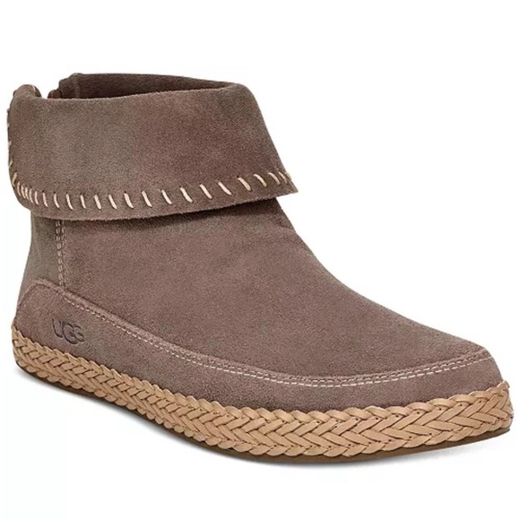 UGG Taupe Suede Ankle Boots Size 10 - Picture 1 of 4